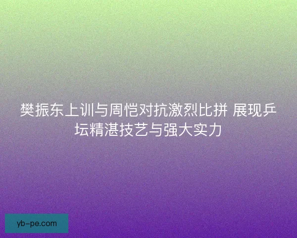樊振东上训与周恺对抗激烈比拼 展现乒坛精湛技艺与强大实力